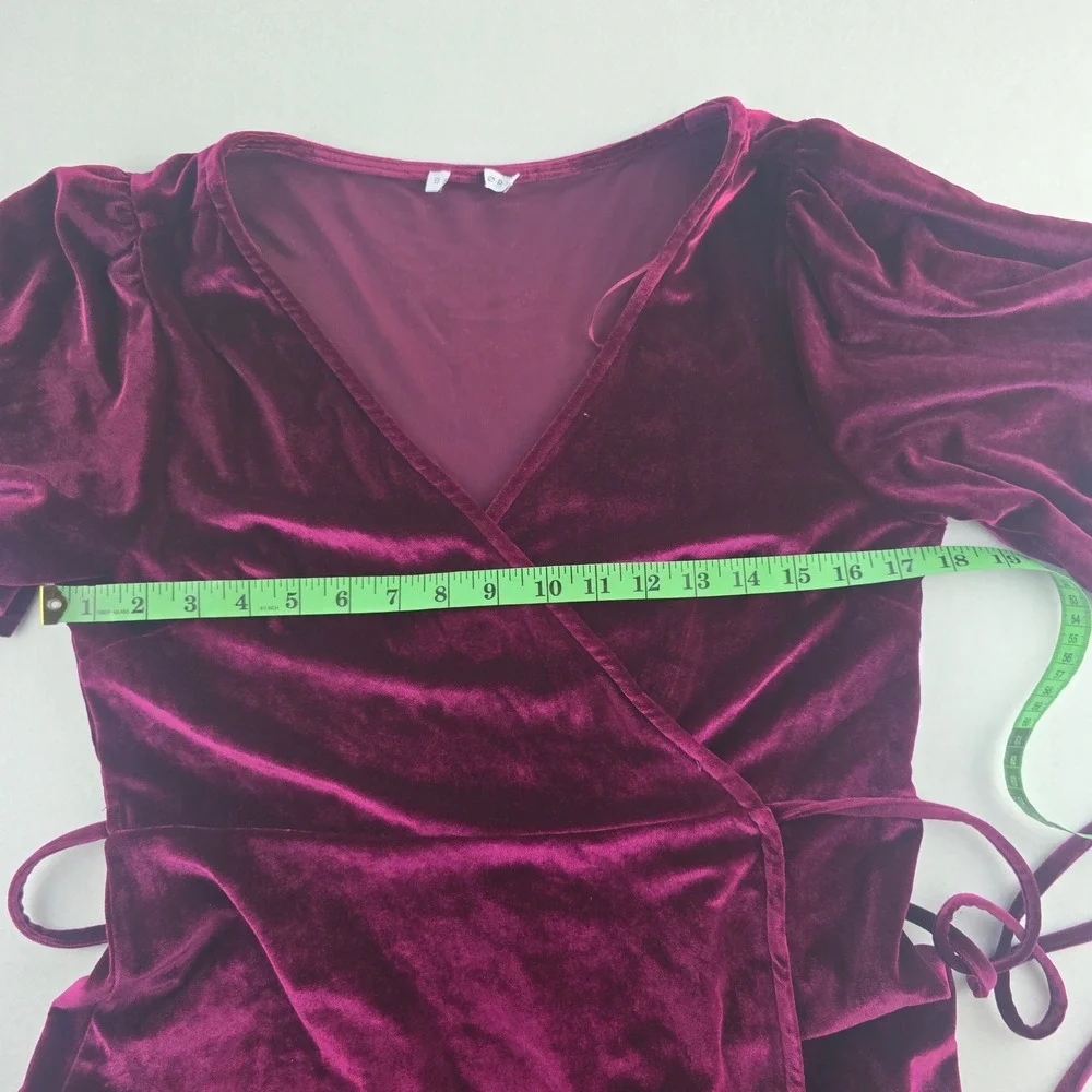 Baltic Born Deep Red Velvet Maxi Dress - Picture 11 of 13